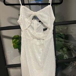 Lulu's White Sequin Mini Dress *New with Tags!*
